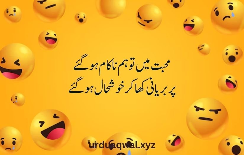 funny shayari in urdu 2 lines